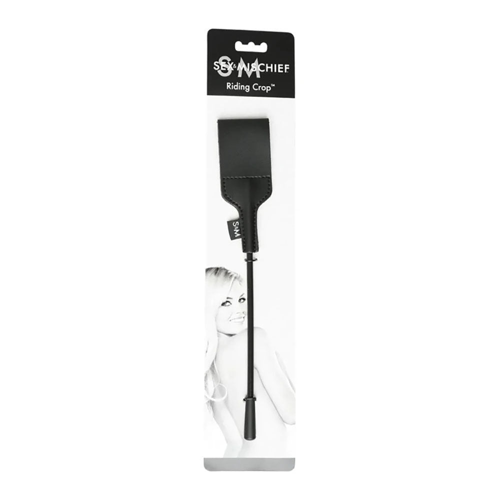 Sex & mischief - riding crop -  box front view | Flirtybay.com.au